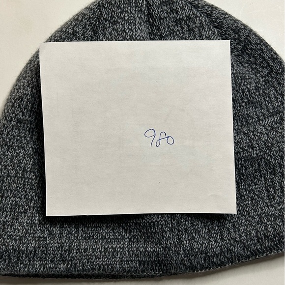 The North Face Unisex Jim Beanie Gray One Size Winter Warm Hat - Picture 8 of 9